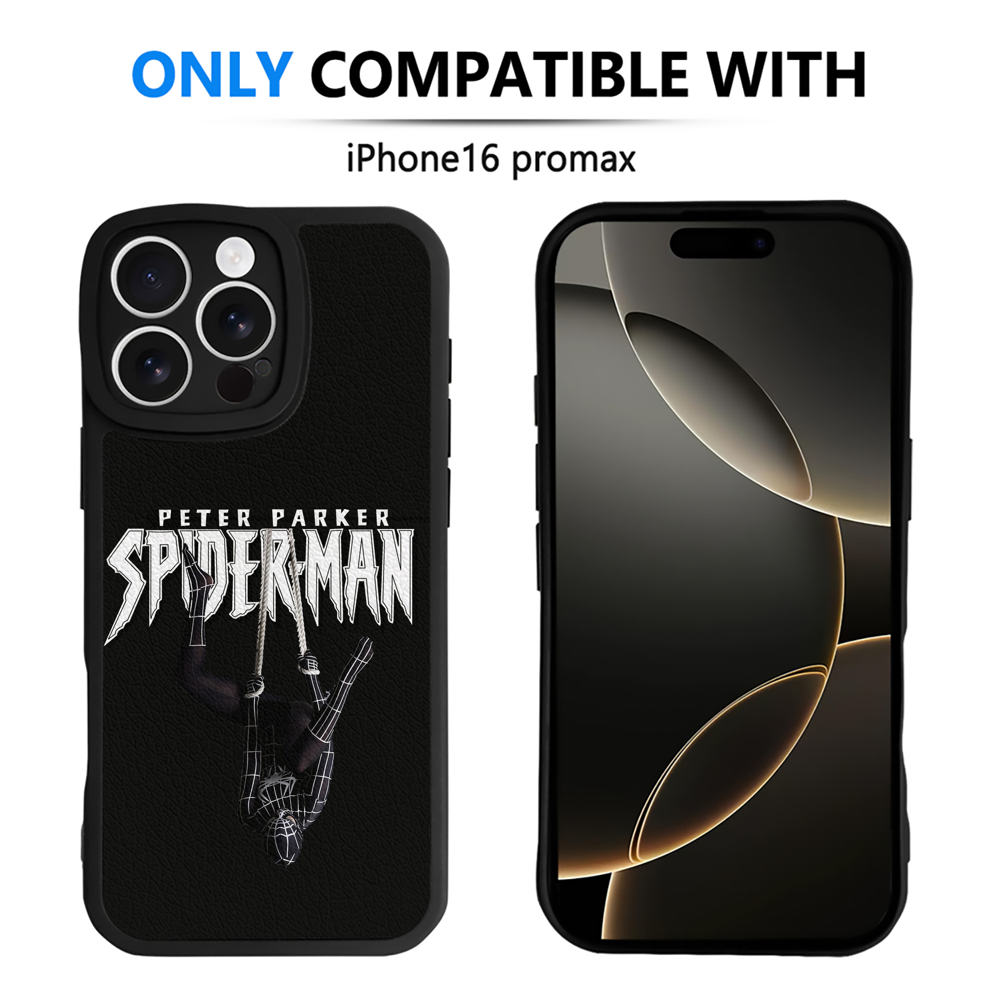 Spider Man スパイダーマン 【iPhone 16シリーズ対応】シリコンスマホケース（レザー調） 材質：シリコン